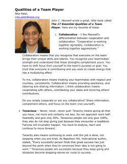 Qualities of a Team Player