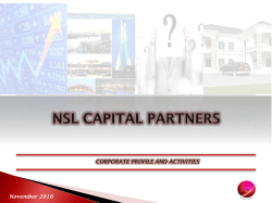 Our Activities &ndash; Investment Banking