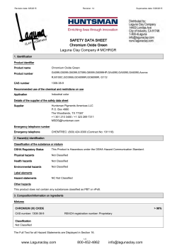 Green Chromium Oxide Safety Data Sheet
