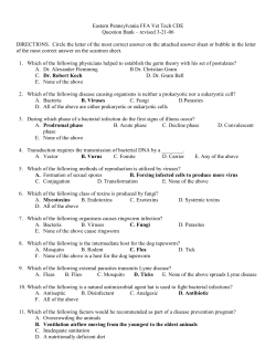 Eastern Pennsylvania FFA Vet Tech CDE