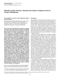 Effortful Cognitive Resource Allocation and