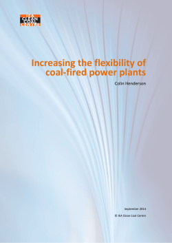 Increasing the flexibility of coal-fired power plants