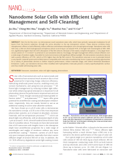 Nanodome Solar Cells with Efficient Light Management and Self