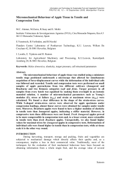 Micromechanical Behaviour of Apple Tissue in