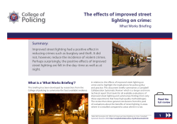 The effects of improved street lighting on crime