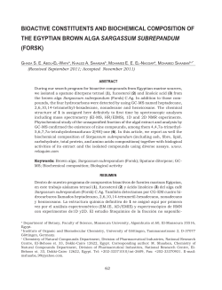 bioactive constituents and biochemical composition of the egyptian