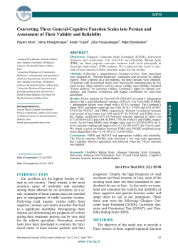 Converting Three General-Cognitive Function Scales into Persian