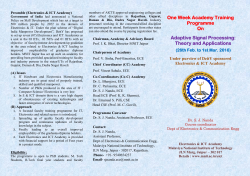 One Week Academy Training Programme On