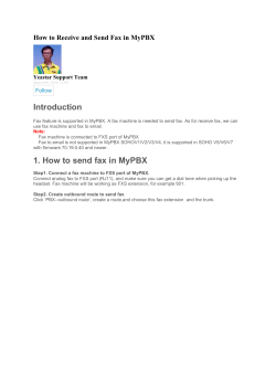 How to Receive and Send Fax in MyPBX