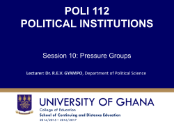SESSION 10 pressure groups