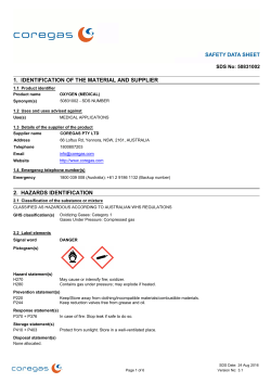 OXYGEN (MEDICAL) - Coregas Healthcare