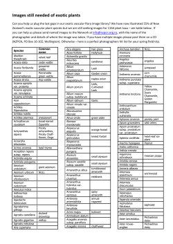 Images still needed of exotic plants