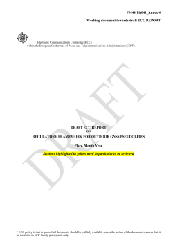 4 Regulatory Aspects for outdoor GNSS pseudolites