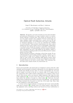 Optical Fault Induction Attacks