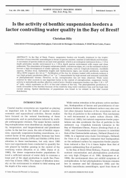 Is the activity of benthic suspension feeders a factor controlling water