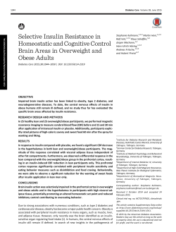Selective Insulin Resistance in Homeostatic and Cognitive Control