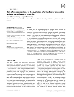 Role of microorganisms in the evolution of animals and plants: the