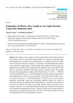 Estimation of Effective Day Length at Any Light Intensity