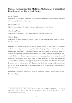 Mental Accounting for Multiple Outcomes