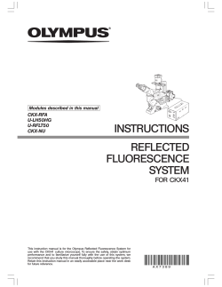 INSTRUCTIONS REFLECTED FLUORESCENCE SYSTEM