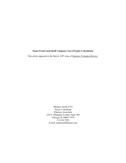 Fama-French and Small Company Cost of Equity