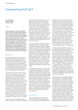 Constructing the E-ELT - European Southern Observatory