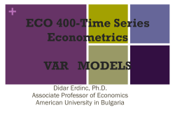 + Vector Autoregression (VAR)