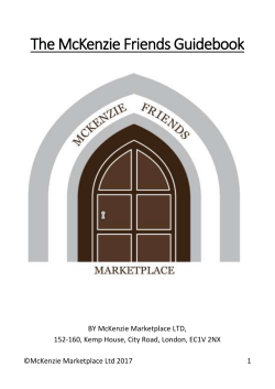 The McKenzie Friends Guidebook