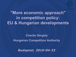 More economic approach
