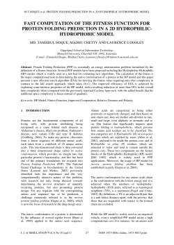 Fast Computation of the Fitness Function for Protein Folding