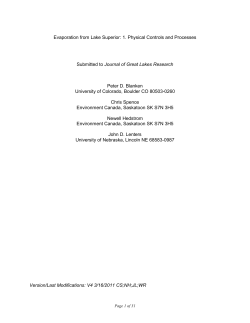 Evaporation from Lake Superior: 1. Physical Controls and Processes