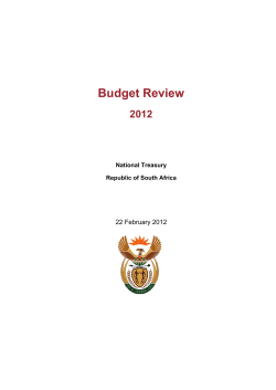 Budget Review - National Treasury