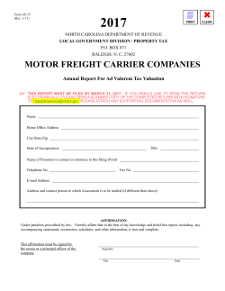 motor freight carrier companies - North Carolina Department of