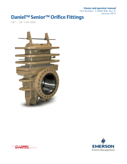Daniel Senior Orifice Fittings 18-24