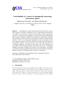 Controllability of a swarm of topologically interacting autonomous