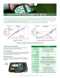 CHLOROPHYLL CONCENTRATION METER