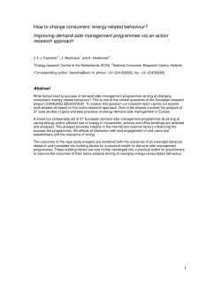 How to change consumers` energy-related behaviour?