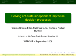 Solving act-state independent imprecise decision processes