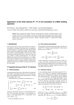 Application of the finite element P1 / P1 to the