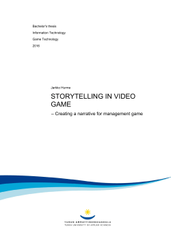 storytelling in video game