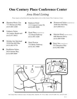 Partnering Hotels - One Century Place Conference Center
