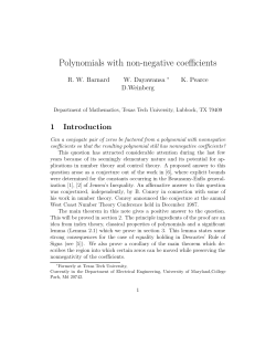 Polynomials with non-negative coefficients