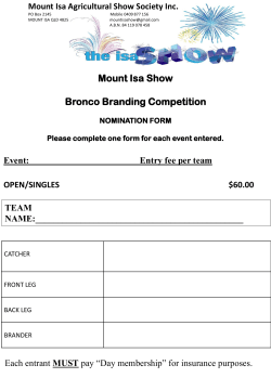 Open / Singles - Mount Isa Show