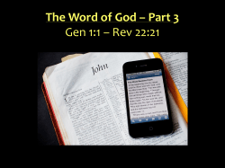 The Word of God – Part 3