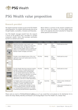 PSG Wealth value proposition