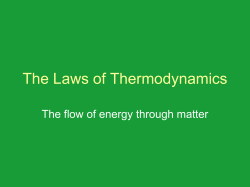 Notes: Thermodynamics