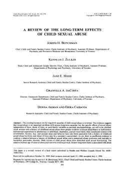 a review of the long-term effects of child sexual abuse