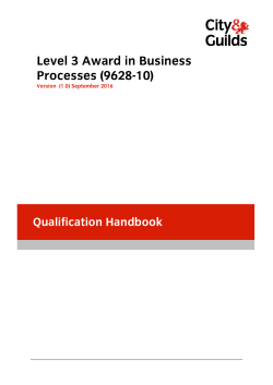 Level 3 Award in Business Processes (9628-10)