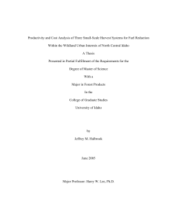 Productivity and Cost Analysis of Three Small