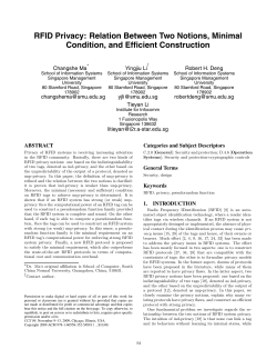 RFID privacy: relation between two notions